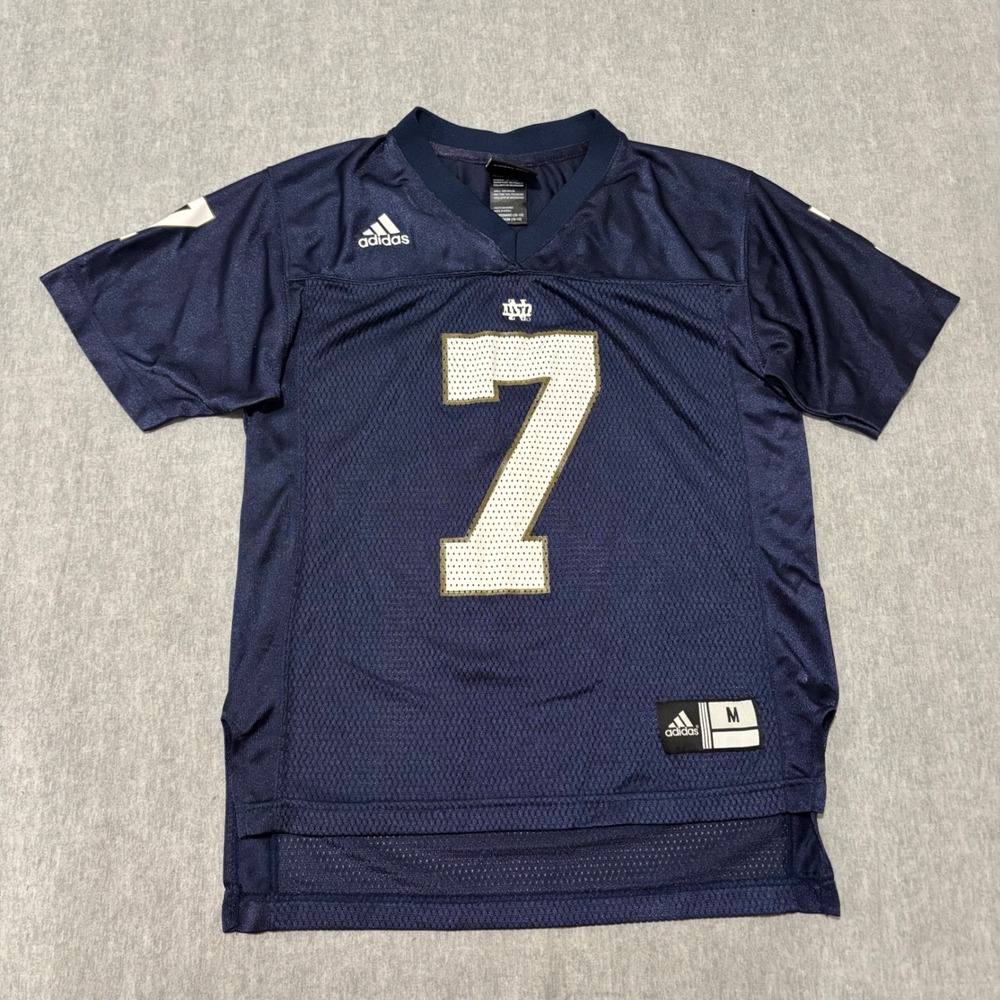 Adidas Notre Dame Fighting Irish Youth Jersey Navy Blue Number 7 Size M 10-12